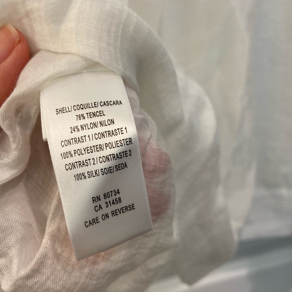 BCBGMaxazria Semi Sheer Peasant Embroidered Blouse Top - Picture 10 of 11